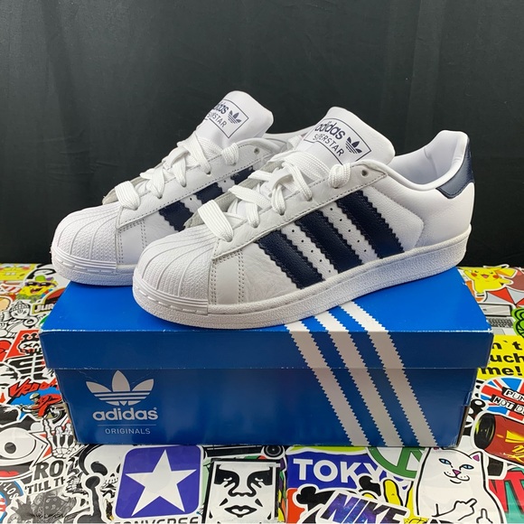 adidas superstar navy blue